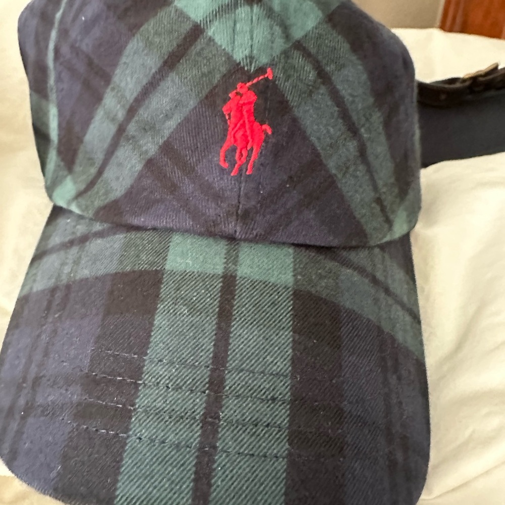 Ralph Lauren Green and Blue Plaid Hat